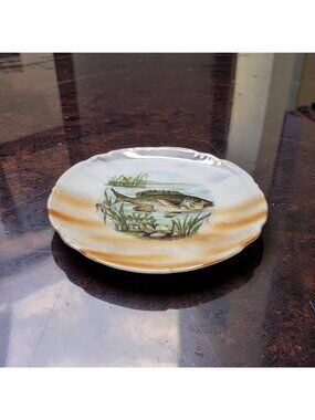 vintage 1950s lusterware 8" made in germany display plate.